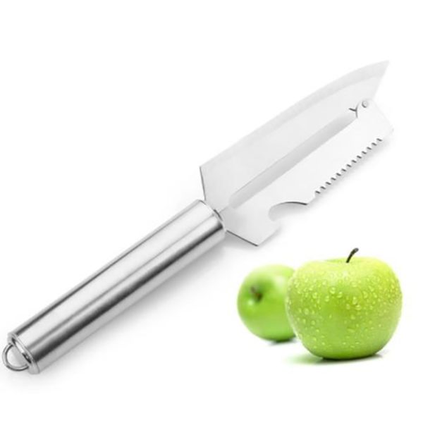 1pc durable practical portable stainless steel kitchen gadgets fruit vegetable knife tools, manual fish scales pig hair peeler - Image 3