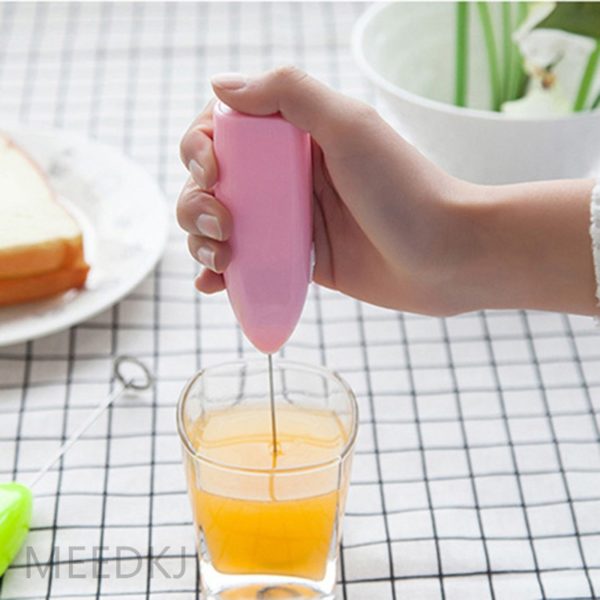 1pcs electric egg beater milk frother handheld coffee blender kitchen gadgets - Image 4