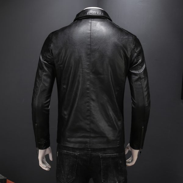 2019 men's leather jackets Men's Motorcycle Jacket Casual jacket - Image 5