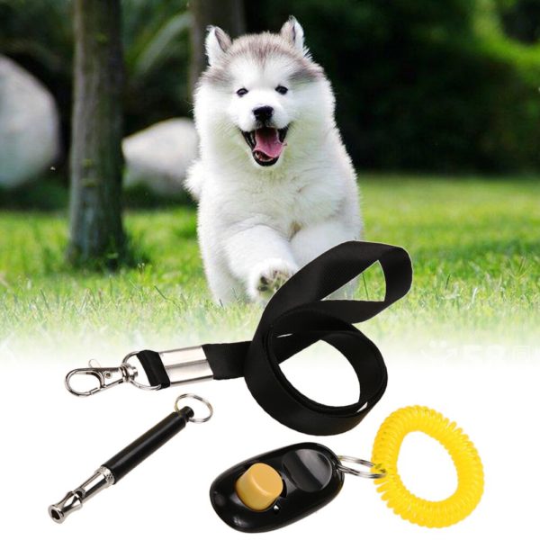 3 in 1 Ultrasonic Dog Whistle To Stop Barking+Pet Training Clicker+Free Lanyard Set Pet Dog Training Supplies - Image 2