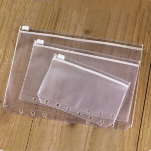 3pcs/lot A5 A6 A7 File Folder Standard 6 Holes Transparent PVC Loose Leaf Bag Filing Product Binder School Office Supplies