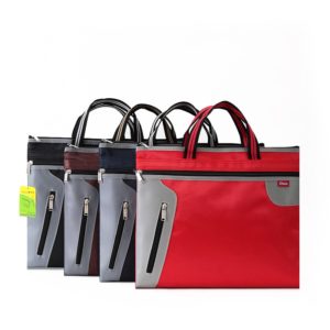 A4 waterproof file bag zipper canvas large capacity Double file package document bag office business briefcase filing products