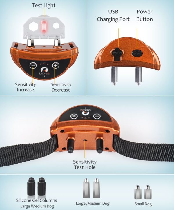 Electric collar Anti bark control collars No bark shock collar Dog Training Equipment Training dog collar - Image 3