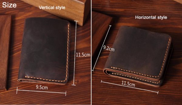 Handmade Vintage Crazy horse Genuine Leather Wallet Men Wallet Leather engrave Short Wallet Men Purse Male Money Clips Money bag - Image 3