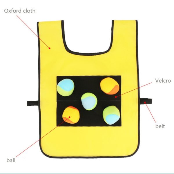 Kids Outdoor Sport Game Props Vest Sticky Jersey Vest Game Vest Waistcoat With Sticky Ball Throwing Toys For Children Sports Toy - Image 5