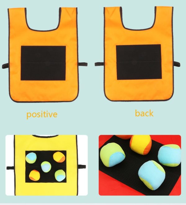 Kids Outdoor Sport Game Props Vest Sticky Jersey Vest Game Vest Waistcoat With Sticky Ball Throwing Toys For Children Sports Toy - Image 4