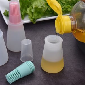 Kitchen Tools Silicone Rubber Oil Dispenser Bottle Brush Basting Flapjack BBQ Cooking Baking Pancake Bar Grill Brush Outdoors