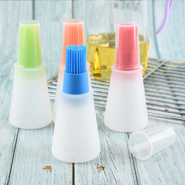 Kitchen Tools Silicone Rubber Oil Dispenser Bottle Brush Basting Flapjack BBQ Cooking Baking Pancake Bar Grill Brush Outdoors - Image 4