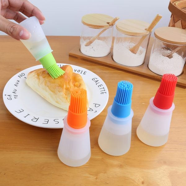 Kitchen Tools Silicone Rubber Oil Dispenser Bottle Brush Basting Flapjack BBQ Cooking Baking Pancake Bar Grill Brush Outdoors - Image 5