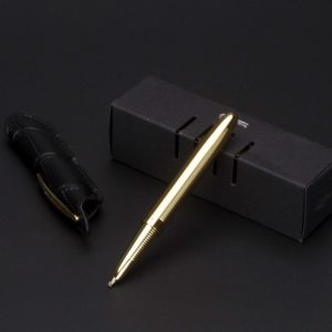 Mini Crocodile 9cm space ballpoint pen golden rings and leather pouch Neat Convience Office Supplies Luxury pens 6 colours