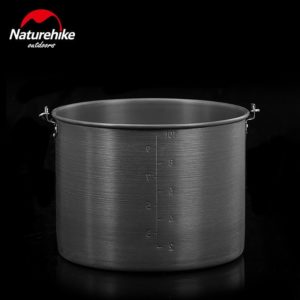 Naturehike 2019 New Arrive Aluminum Alloy High Capacity 10L Camping Pot With Handel For 6-8 People