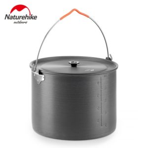 Naturehike 2019 New Arrive Aluminum Alloy High Capacity 10L Camping Pot With Handel For 6-8 People