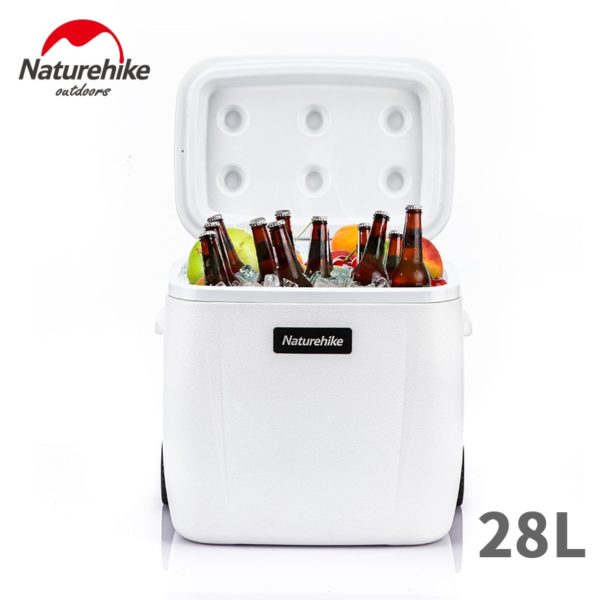 Naturehike Camping Fridge Storage PU Foam Layer Maintain 24h Ultralight Vacuum Car Fridge Storage Capacity 28L Rod Type