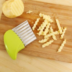 Onion Potato Slicer French Fries Salad Corrugated Cutter Stainless Steel Vegetable Potato Slices Knife Chopper Kitchen Gadget