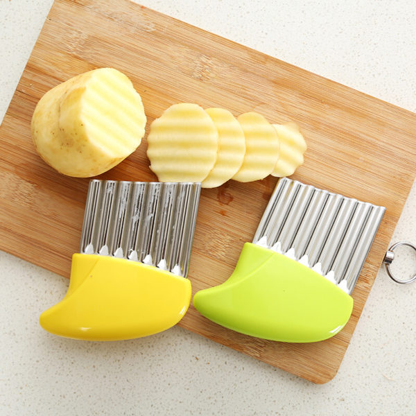 Onion Potato Slicer French Fries Salad Corrugated Cutter Stainless Steel Vegetable Potato Slices Knife Chopper Kitchen Gadget - Image 4