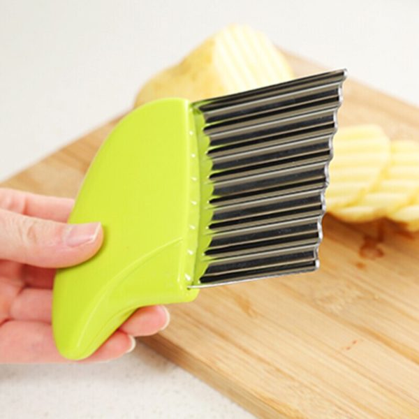 Onion Potato Slicer French Fries Salad Corrugated Cutter Stainless Steel Vegetable Potato Slices Knife Chopper Kitchen Gadget - Image 5