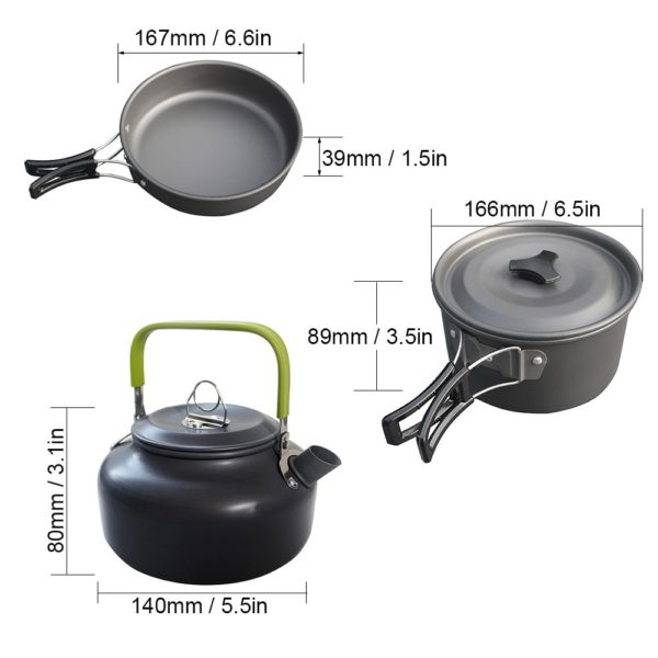 Outdoor Cookware Set Camping Tableware Cooking Carabiner Travel Tableware Cutlery Utensils Hiking Picnic Set Camping Cookware - Image 4