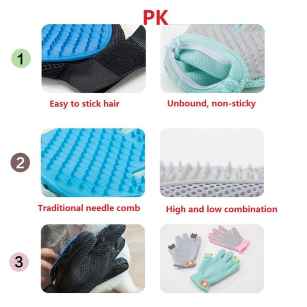 Pet Cleanin Grooming Deshedding Brush Glove Touch Pet Dog Gentle Efficient Back Massage Fur Washing Bathing Comb Pet Supplies - Image 5