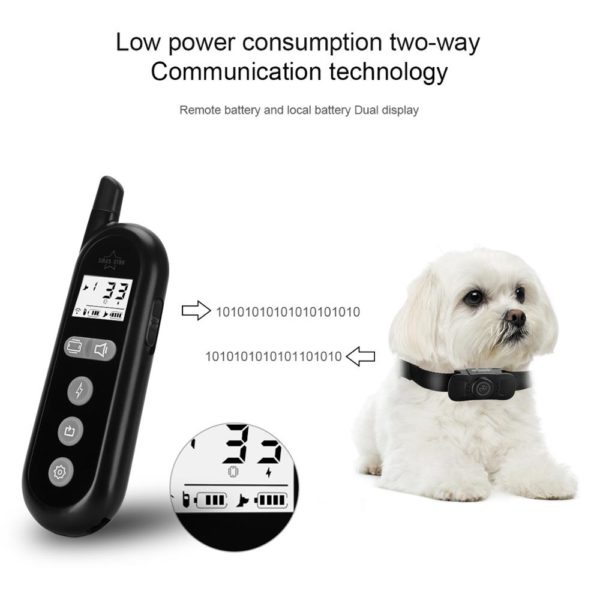 Rechargeable Dog training collar electric shock vibration sound 3 modes IP67 for small to large dog training supplies - Image 5