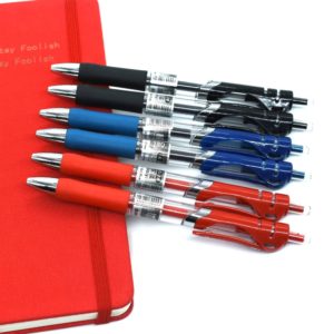 Retractable gel pens, black/red/blue ink, large capacity, 0.5 mm ball point, replaceable refills Office&school writing supplies